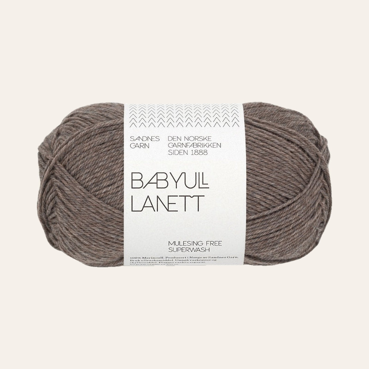 Babyull lanett 2652 mellombrun melert