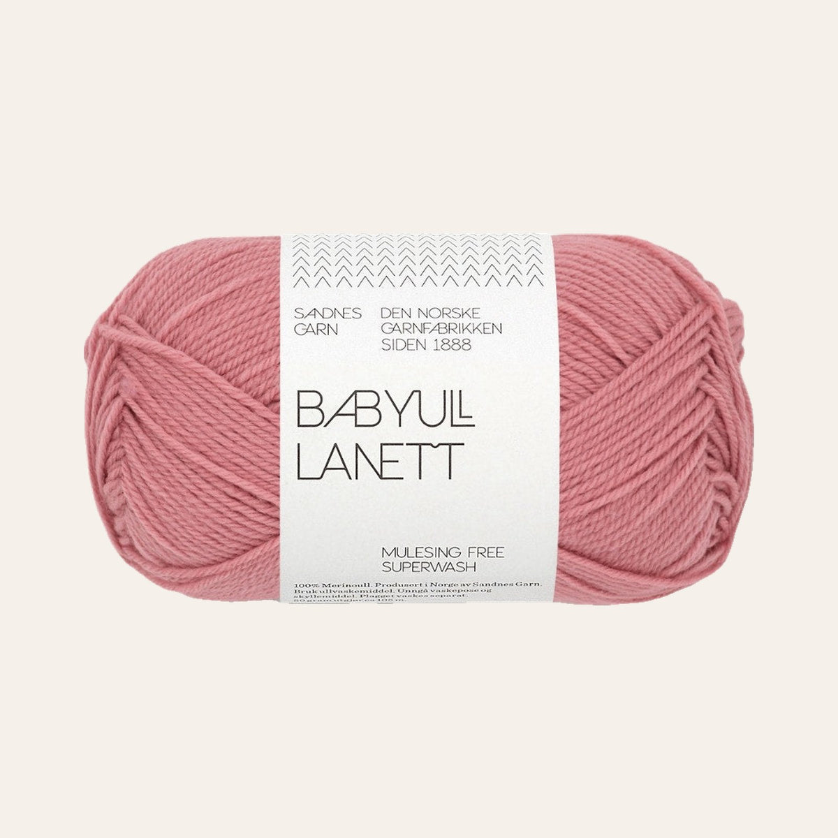 Babyull lanett 4023 stovet gammelrosa