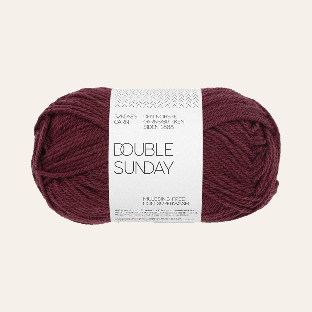 DOUBLE SUNDAY 4372 dyp burgunder