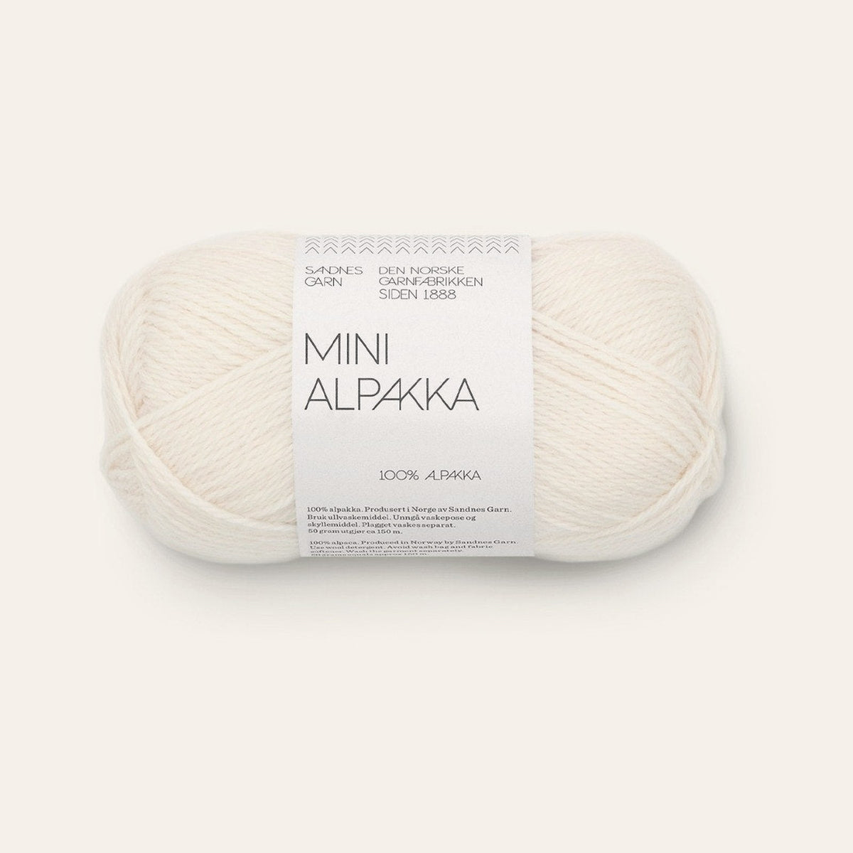 Mini Alpakka 1001 hvit