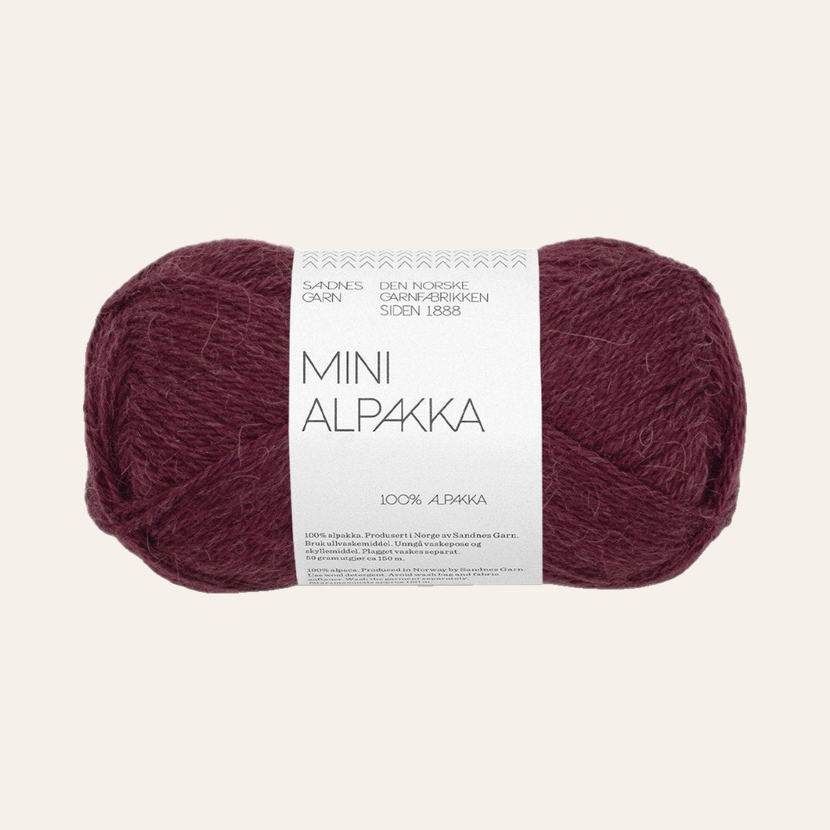 Mini Alpakka 4372 dyp burgunder