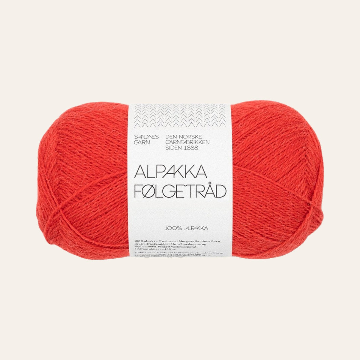 Alpakka Følgetråd 4018 scarlet red