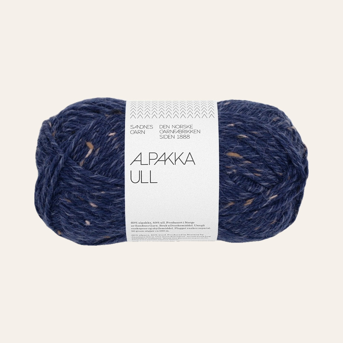 Alpakka Ull 5585 marineblaa tweed