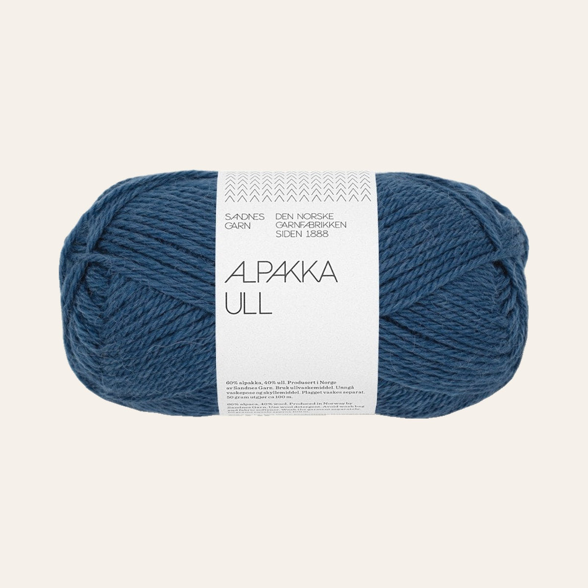 Alpakka Ull 6364 mork bla