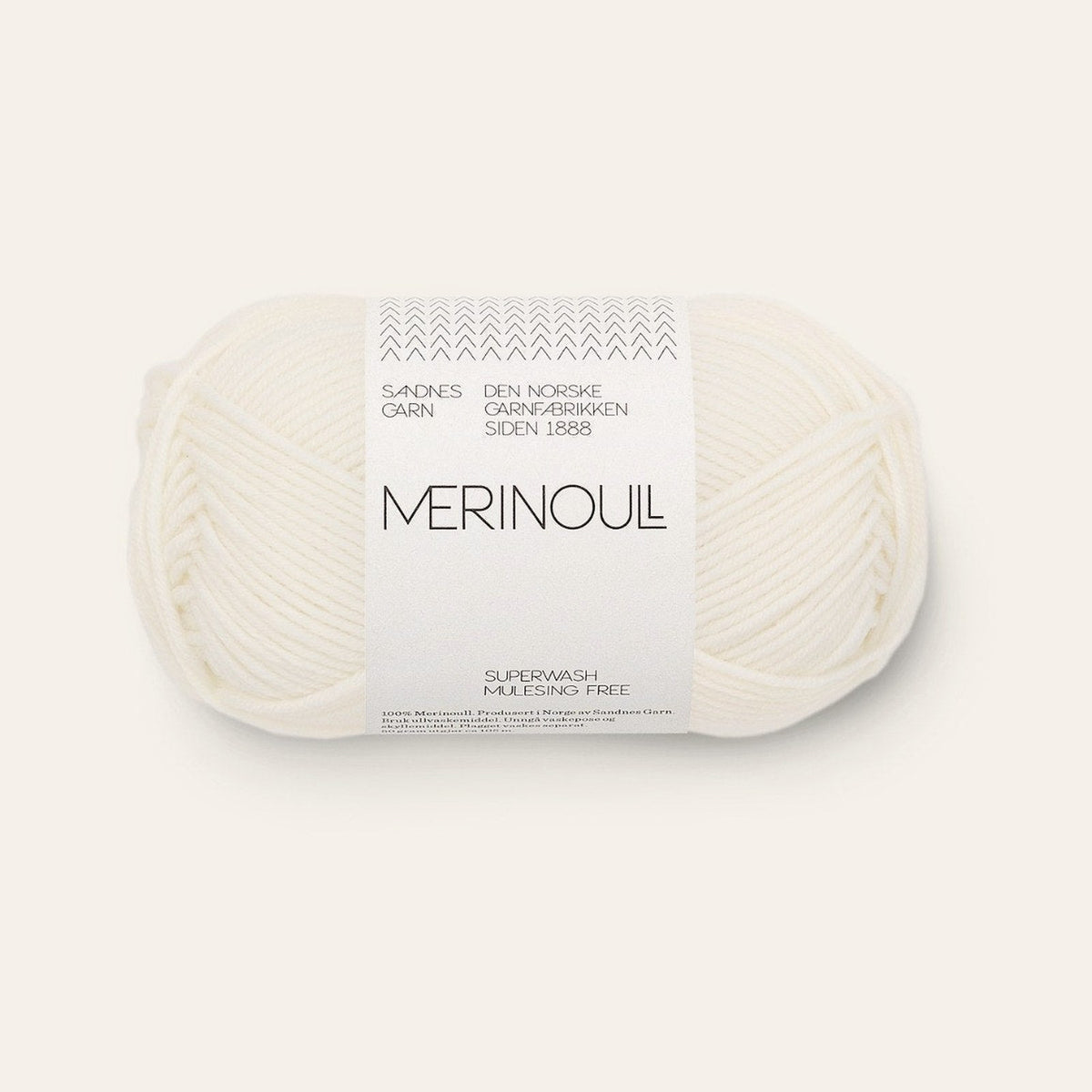 Merinoull 1001 optisk hvit