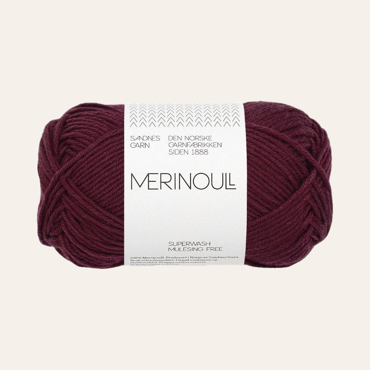 Merinoull 4372 dyp burgunder