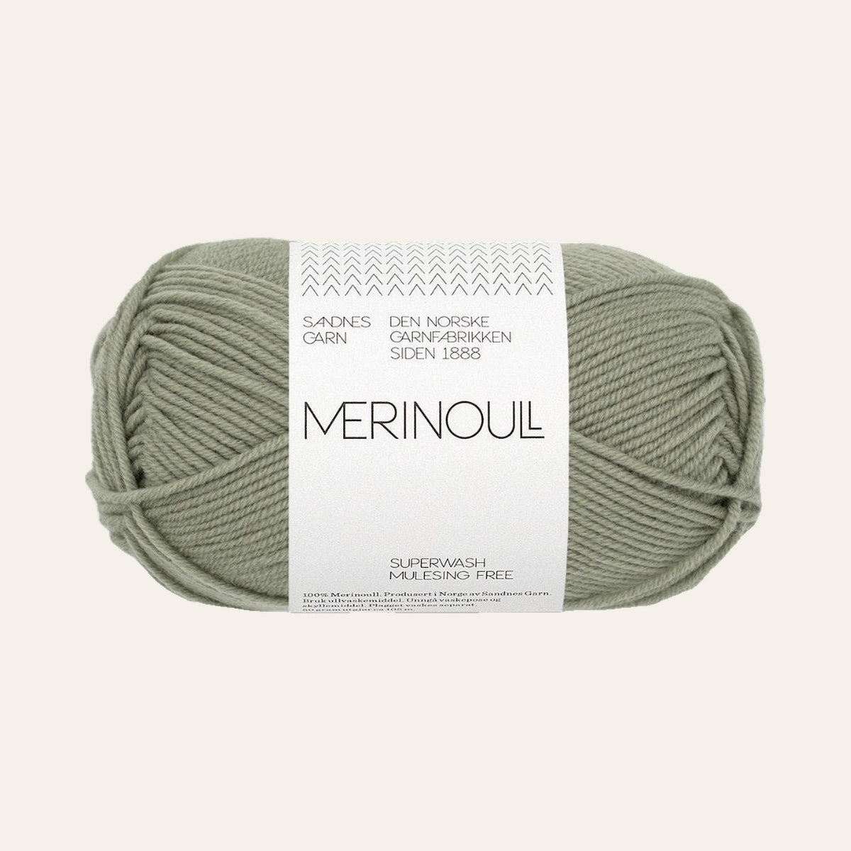 Merinoull 8521 stovet lys gronn