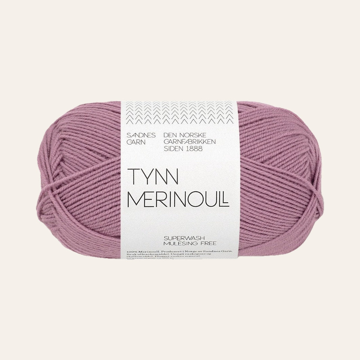 Tynn Merinoull 4622 lys lyng