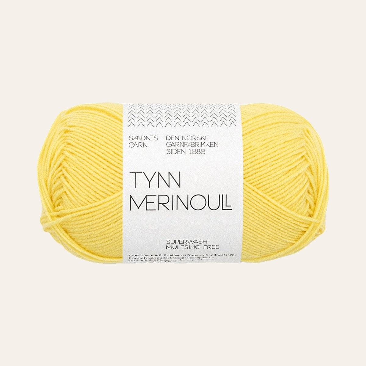 Tynn Merinoull 9004 lemon
