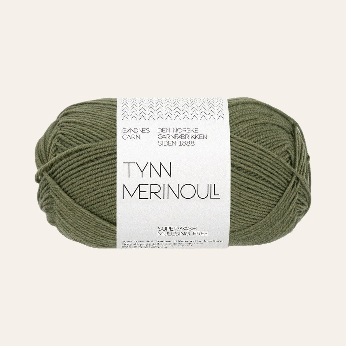 Tynn Merinoull 9062 olivengronn