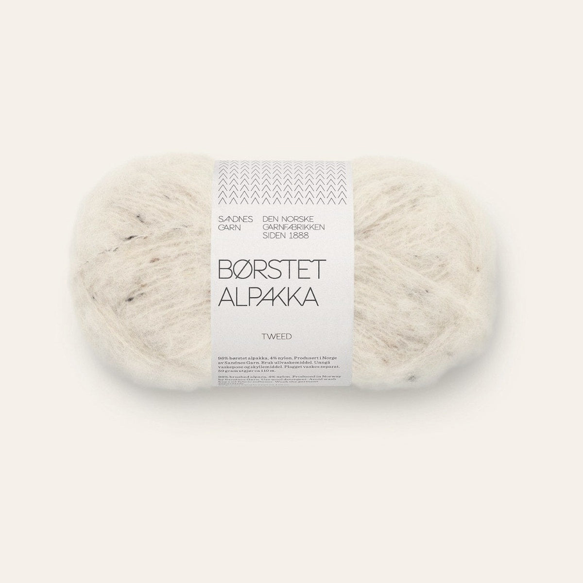 Børstet Alpakka 2523 natur tweed