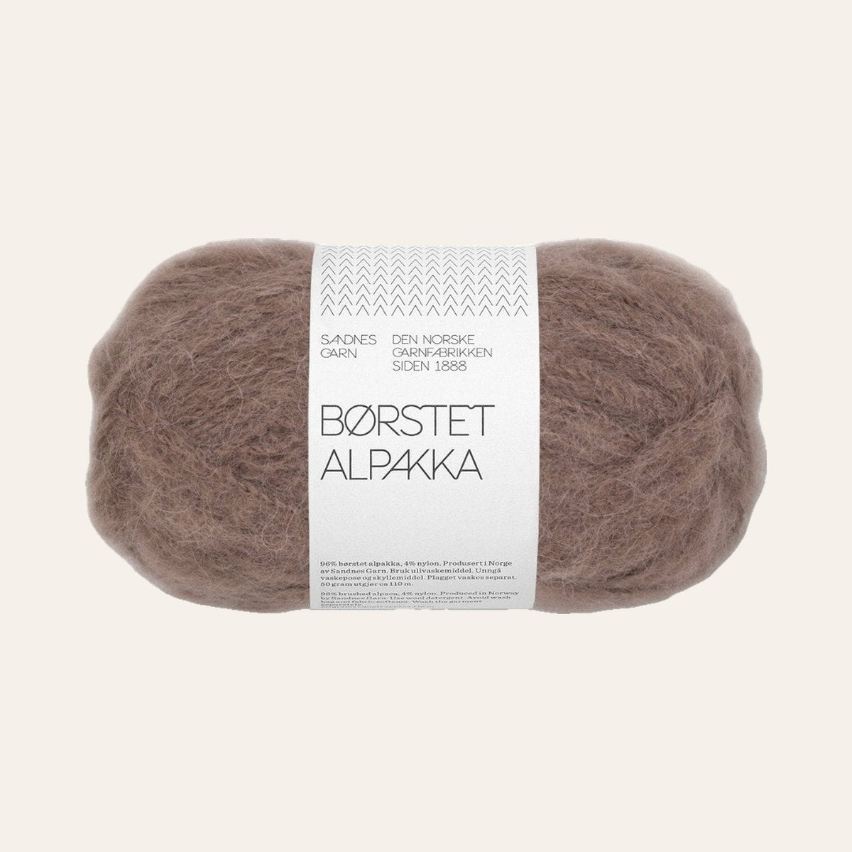 Børstet Alpakka 3161 eikenott