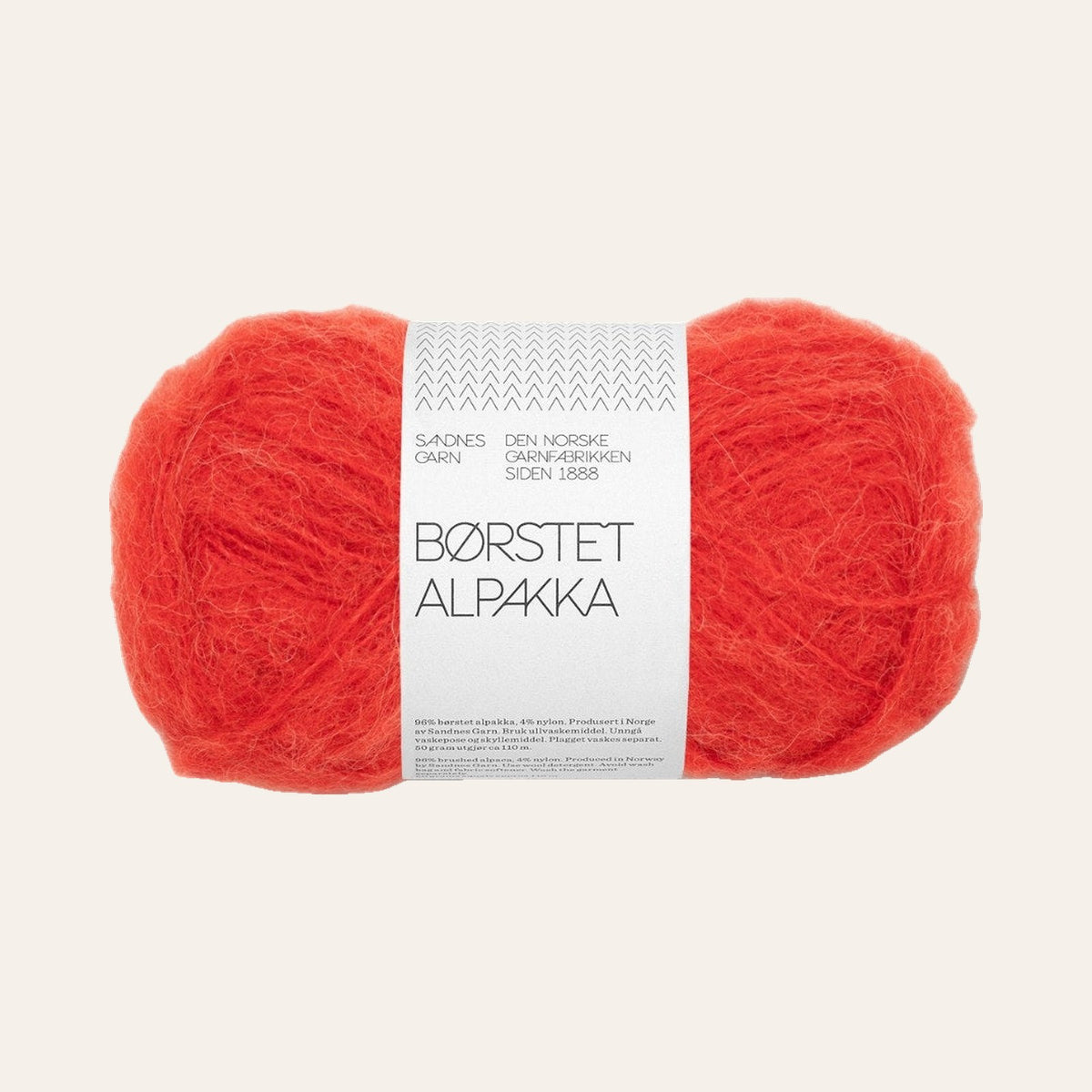 Børstet Alpakka 4018 scarlet red