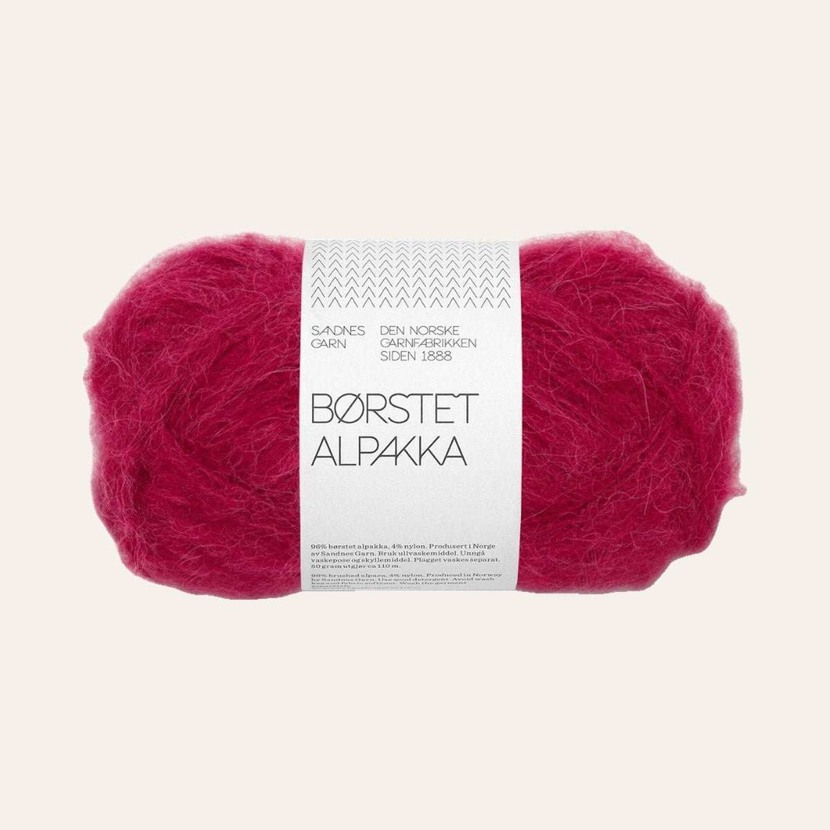 Børstet Alpakka 4255 rumba red