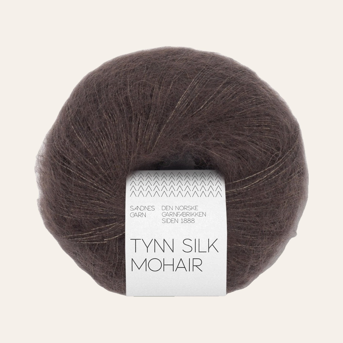 Tynn Silk Mohair 3880 Mørk sjokolade