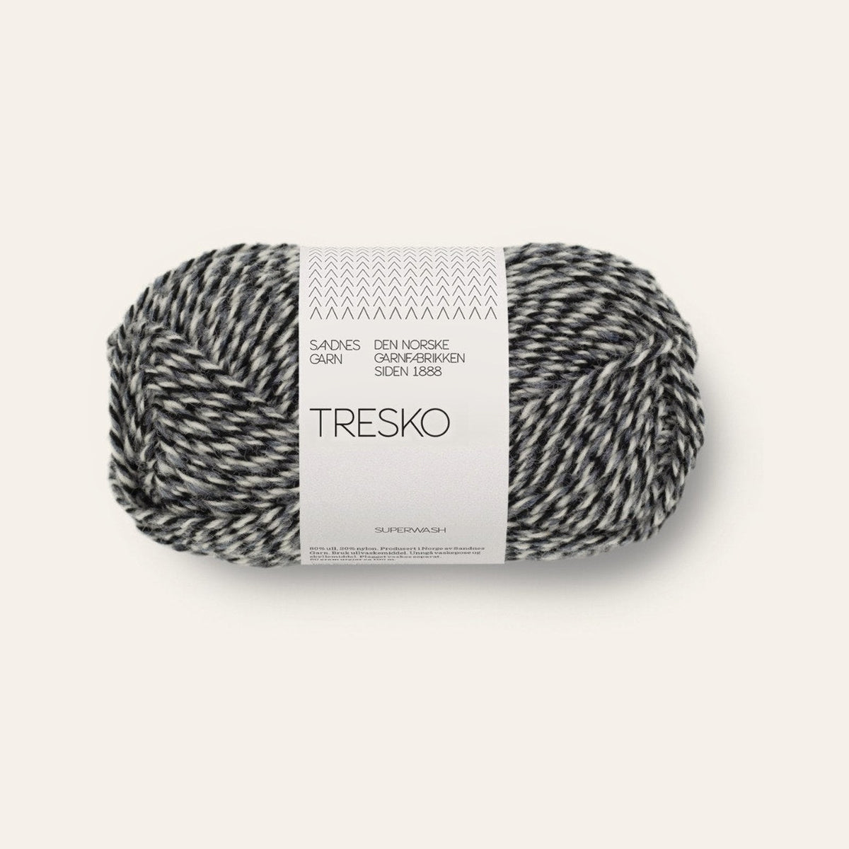 Tresko 6081 hvit graa svart