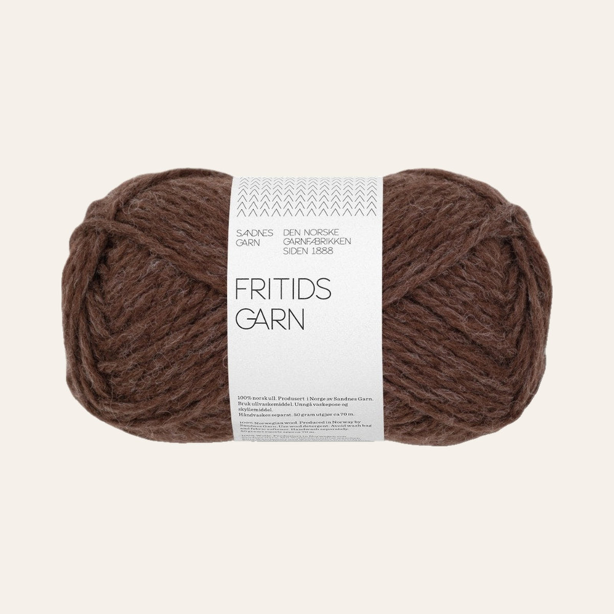 Fritidsgarn 4071 mork brun melert