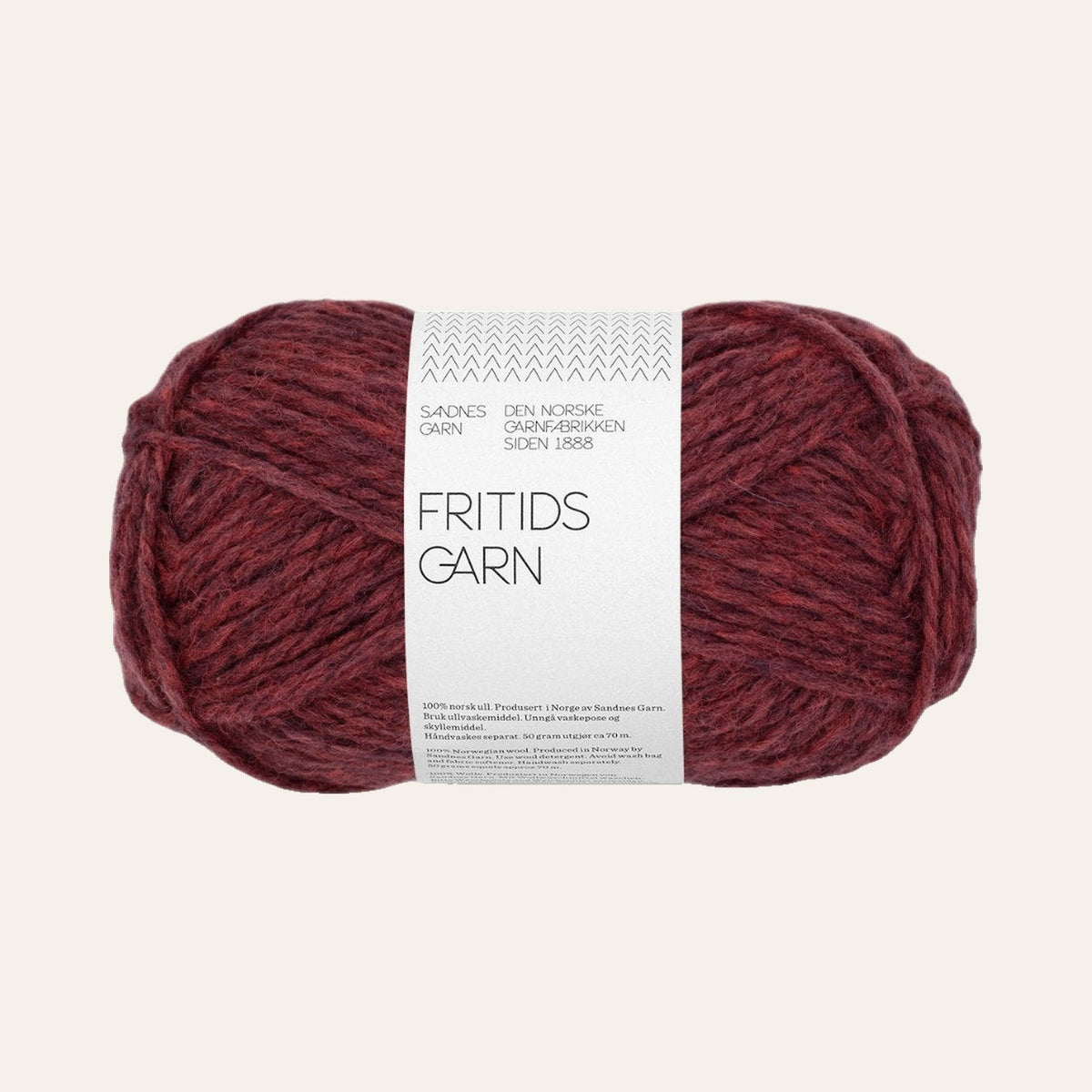 Fritidsgarn 4363 mork rodmelert