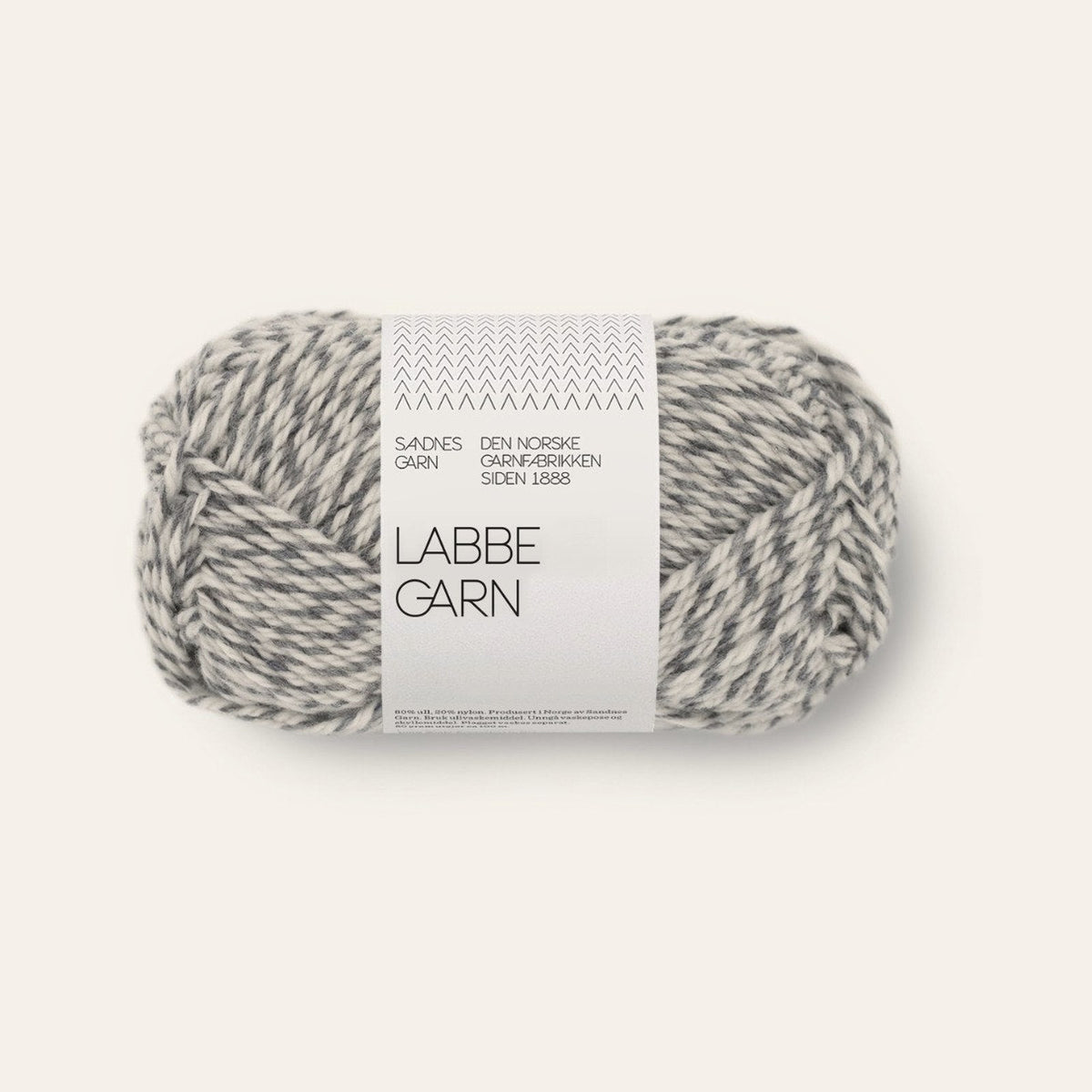 Labbegarn 1022 hvit gra