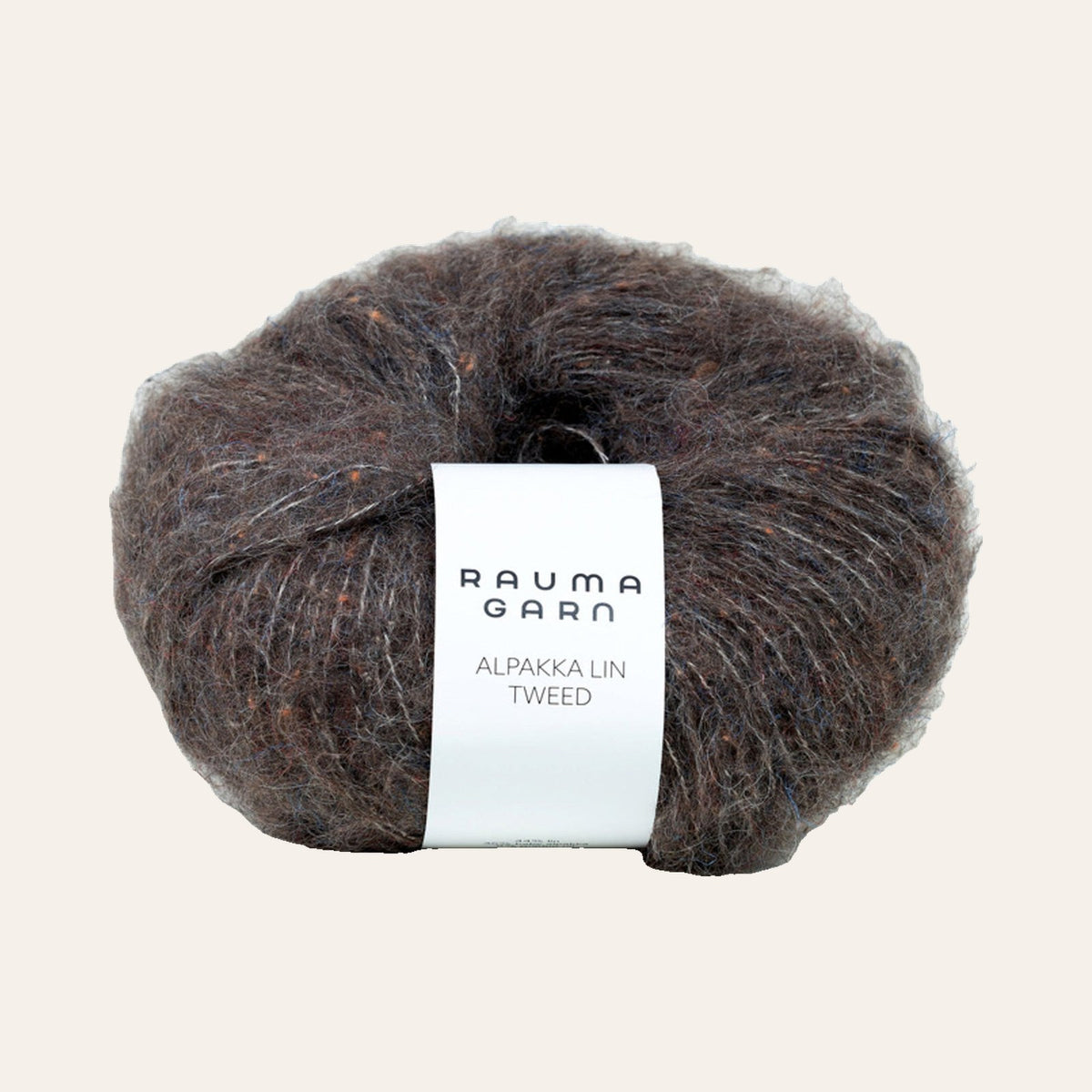 Alpakka Lin 21798 Tweed Mørk brun