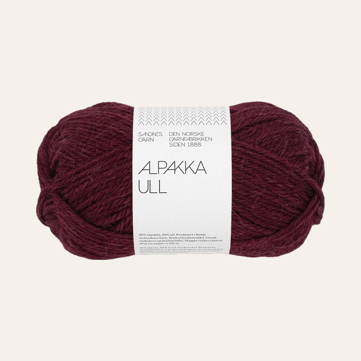 Alpakka Ull 4372 dyp burgunder