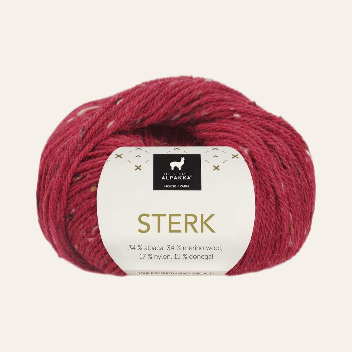 Sterk 934 Dyp rød tweed