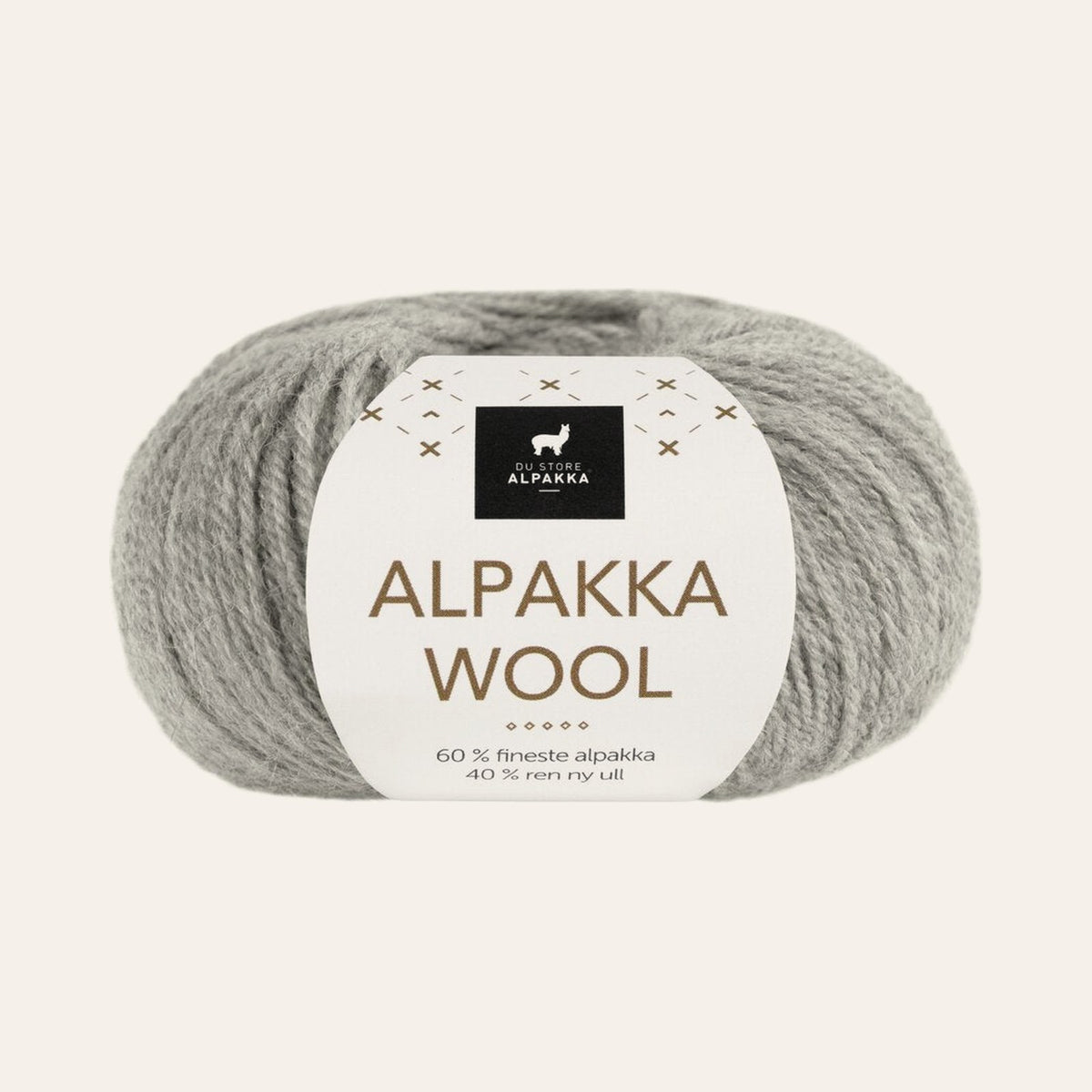 Alpakka Wool 502 Lys grå melert