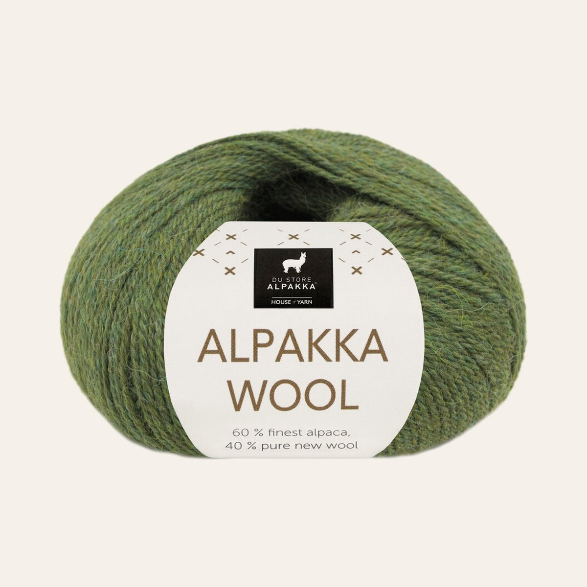 Alpakka Wool 580 Skogsgrønn melert