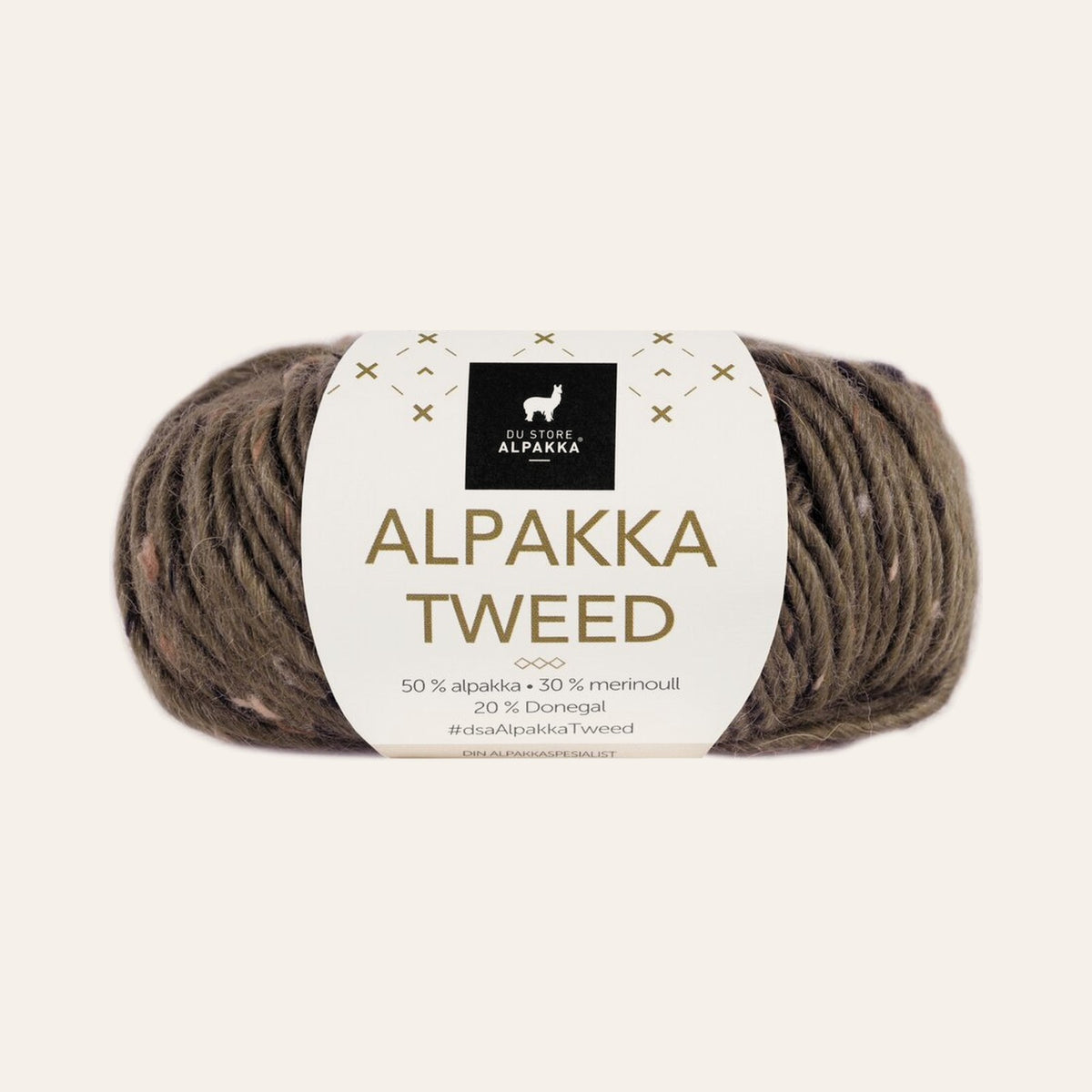 Alpakka Tweed 112 Brun