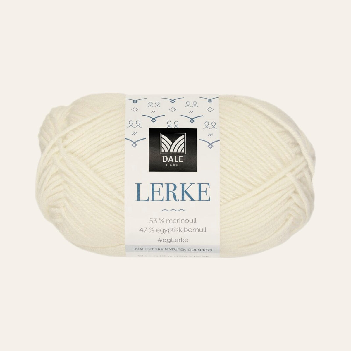 Lerke 0020 Ubleket hvit