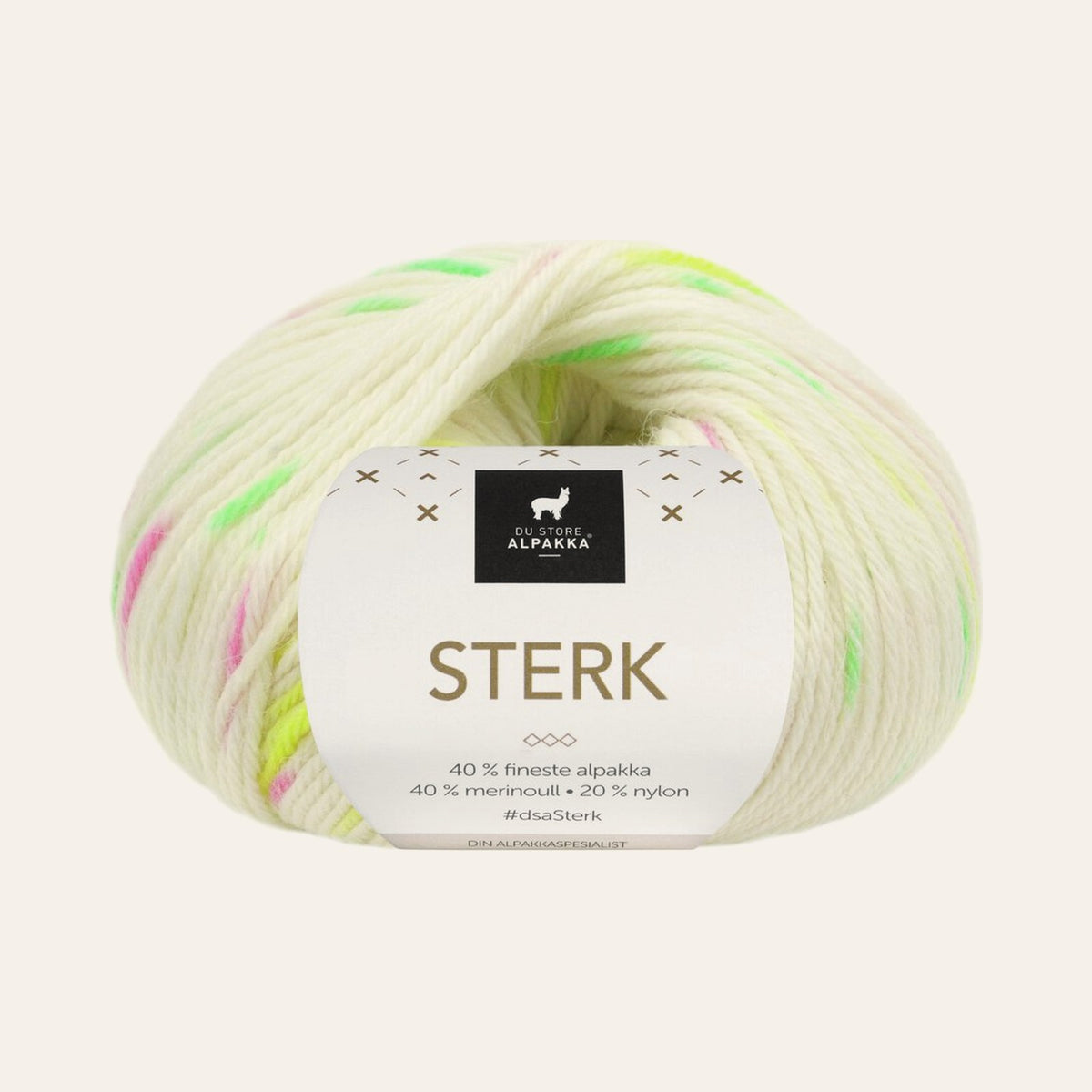 Sterk 925 Hvit/neon print