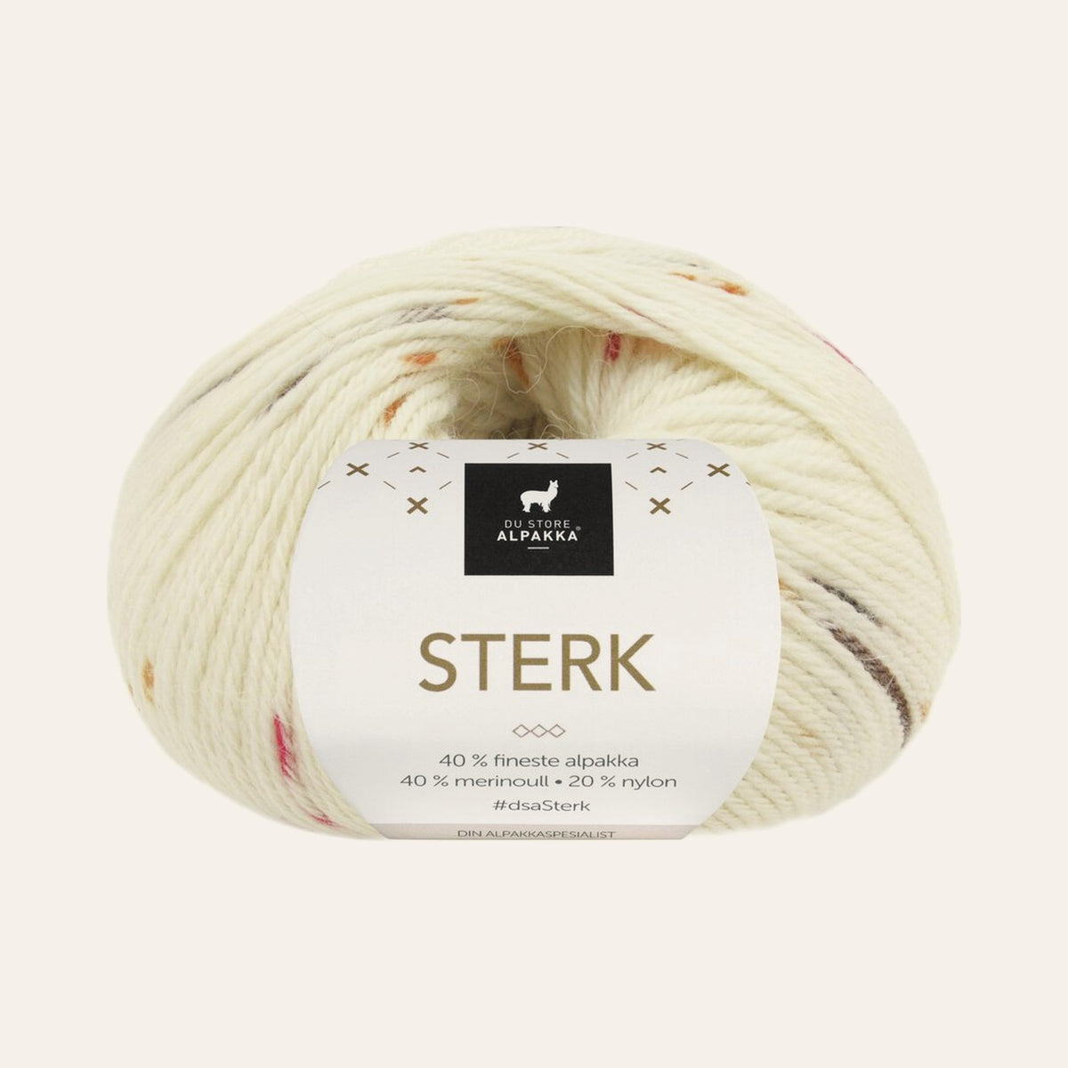Sterk 922 Natur/brun/rød/safran print